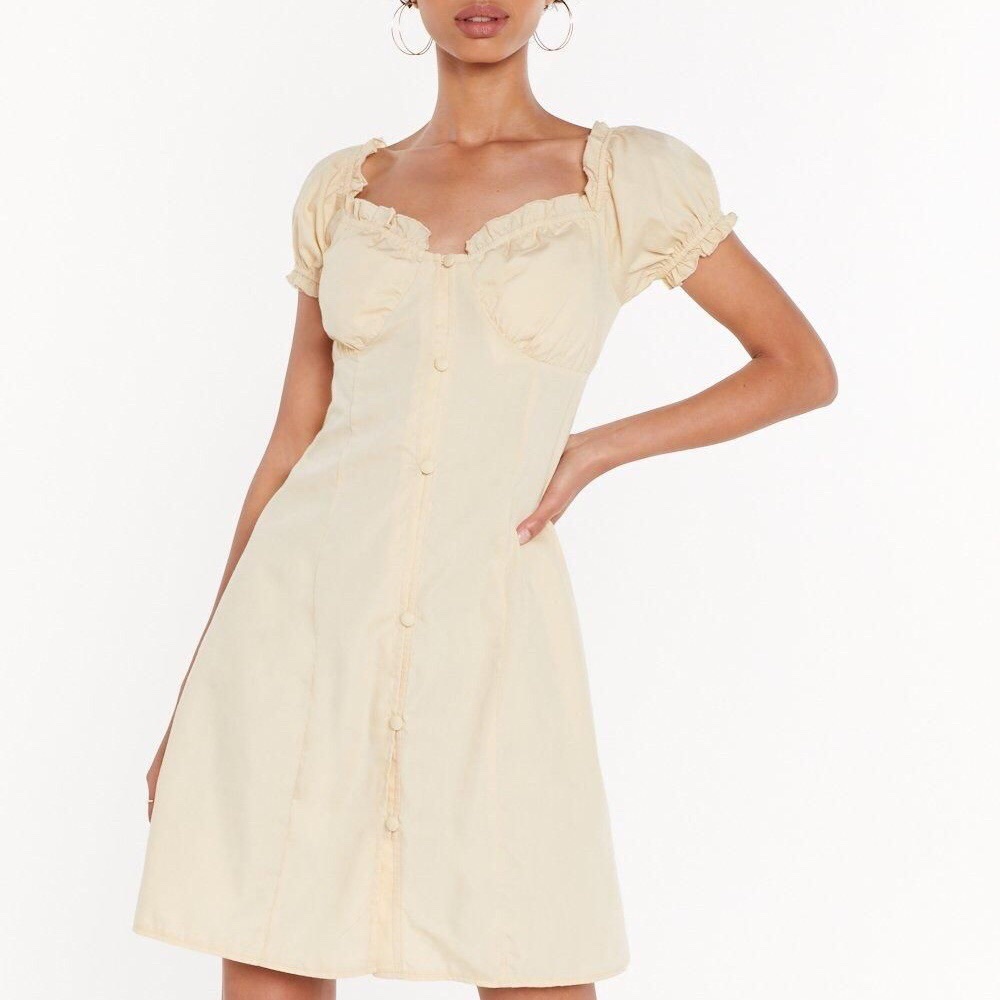 NWT Nasty Gal Button My Way Bustier Mini Dress